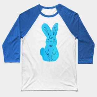 Blue Bunny Watercolor Baseball T-Shirt